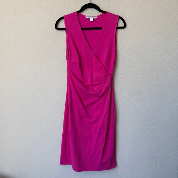 Diane von Furstenberg DVF Layne Dress in Vivid Pink Size 2 - Picture 2 of 6